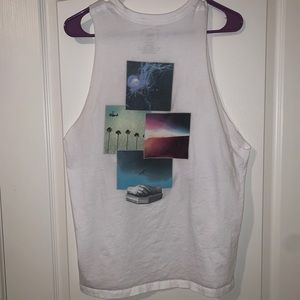 Vans White Sleeveless Medium Shirt